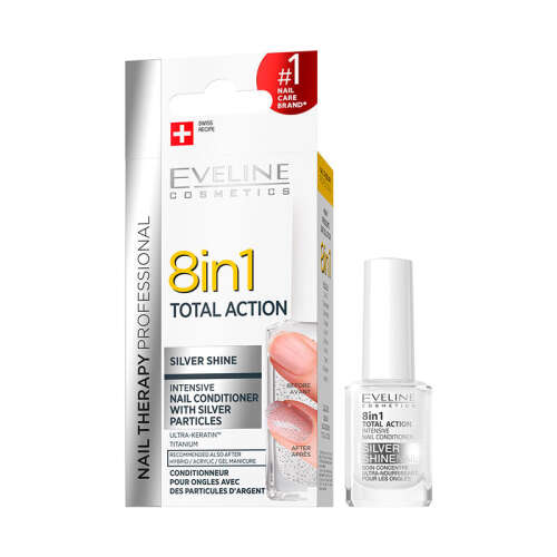 Eveline Silver Shine Intensive Nail Conditioner 8 in 1 Total Action 12 ml - 1