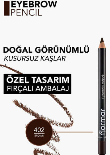 Flormar Doğal Görünüm Veren Fırça Kapaklı Yumuşak Uçlu Kaş Kalemi 1.14 gr - Kahverengi - 3