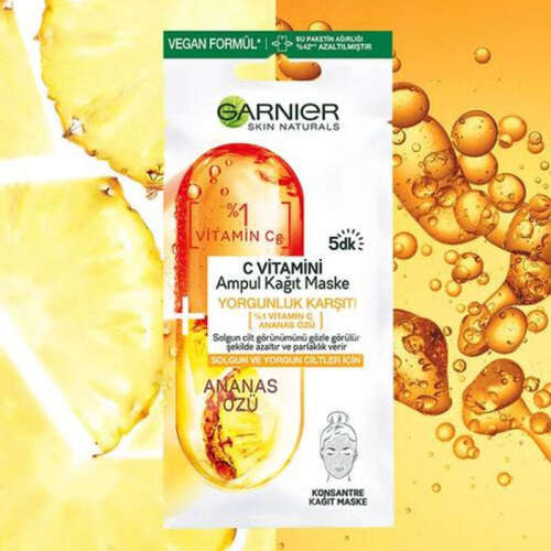 Garnier C Vitamini Ampul Kağıt Maske 15 g - 2