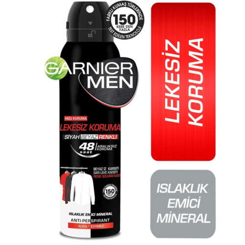 Garnier Men Lekesiz Koruma Deodorant Sprey 150 ml - 1