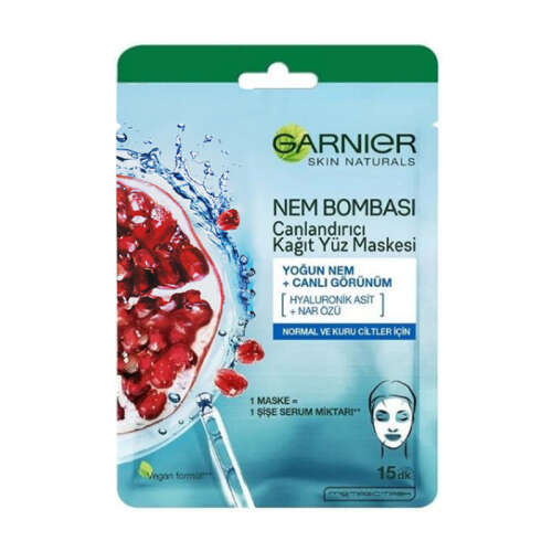 Garnier Nem Bombası Canlandırıcı Kağıt Yüz Maskesi 28 g - 1