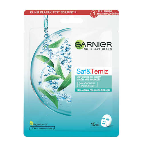 Garnier Saf ve Temiz Kağıt Yüz Maskesi 23 gr - 1