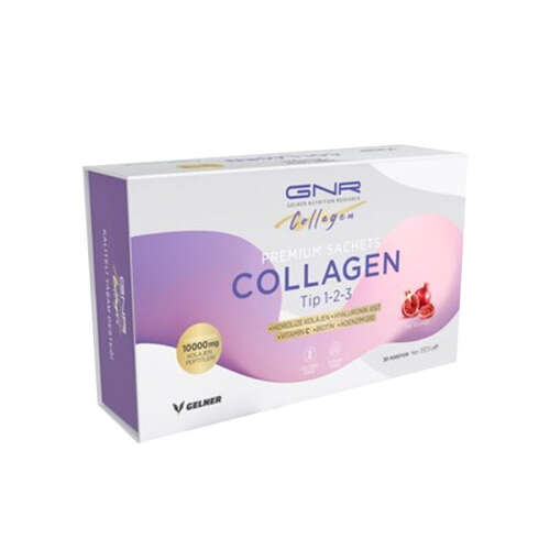 GNR Collagen Hidrolize Kollajen Nar Aromalı Takviye Edici Gıda 30 Şase - 1