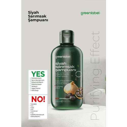 Greenlabel 2 in 1 Beyaz ve Siyah Sarımsak Şampuanı 400 ml - 2