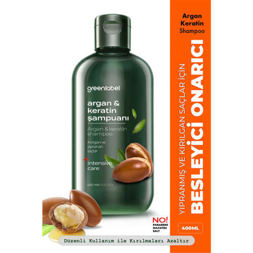 Greenlabel Argan ve Keratin Şampuanı 400 ml - 3