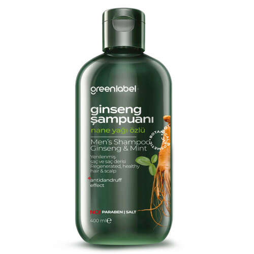 Greenlabel Ginseng ve Nane Yağı Erkek Şampuanı 400 ml - 1