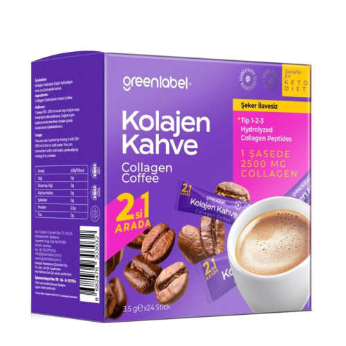 Greenlabel Kolajen Kahve 3.5 gr x 24 Stick - 1