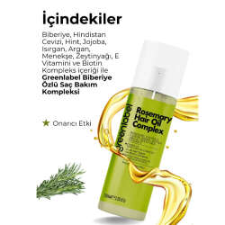 Greenlabel Rosemary Biberiye Özlü Saç Bakım Kompleksi 100 ml - 3