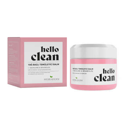 Herbaderm Hello Clean Yağ Bazlı Temizleyici Balm 100 ml - Kuru ve Hassas Ciltler - 1