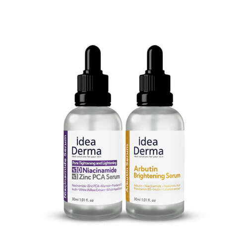 İdea Derma Niacinamide ve Arbutin Aydınlatıcı Cilt Bakım Seti - 1