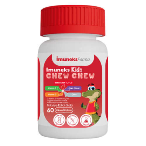 Imuneks Kids Chew Chew Takviye Edici Gıda 60 Çiğnenebilir Kapsül - 1