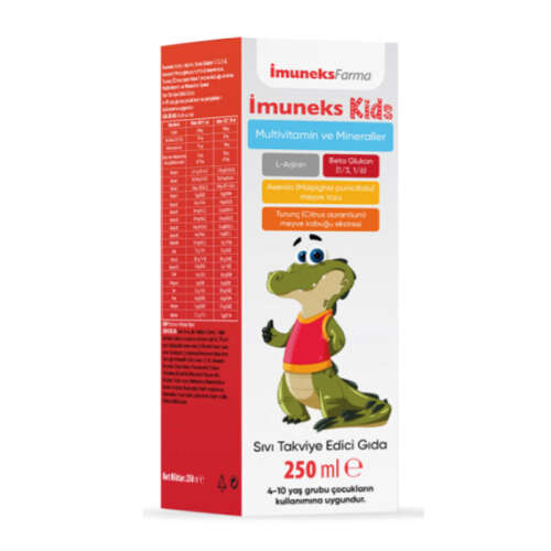 Imuneks Kids Multivitamin ve Mineraller İçeren Sıvı Takviye Edici Gıda 250 ml - 1