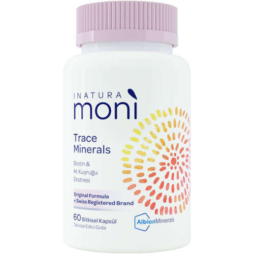 Inatura Moni Trace Biotin ve At Kuyruğu Ekstresi Multivitamin 60 Bitkisel Kapsül - 1