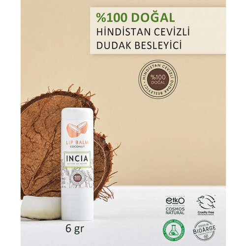 INCIA Doğal Hindistan Cevizli Dudak Besleyici 6gr - 7