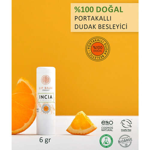 INCIA Doğal Portakallı Dudak Besleyici 6gr - 8