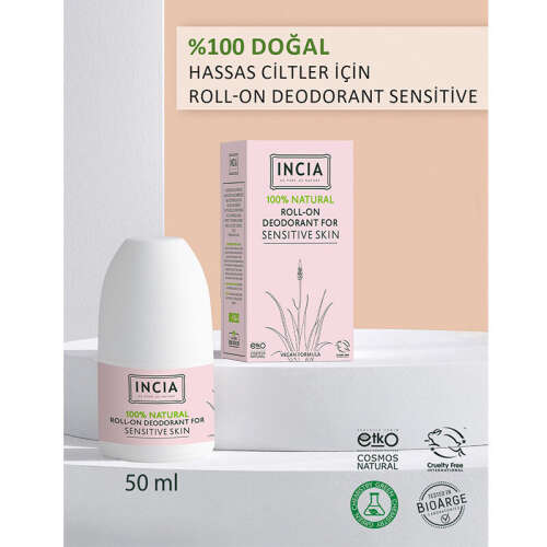 INCIA Hassas Ciltler İçin Doğal Roll-On Deodorant 50 ml - 5