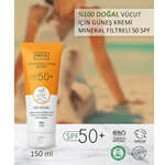 INCIA Vücut İçin Doğal Güneş Kremi 50 SPF 150 ml - Thumbnail