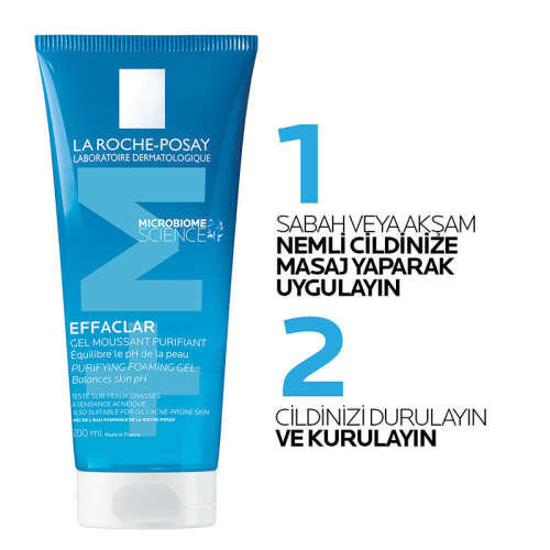 La Roche Posay Effaclar Jel Yağlı Ve Akneye Eğilimli Ciltler için Yüz Temizleme Jeli 200 ml - 3