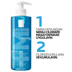 La Roche Posay Effaclar Jel Yağlı Ve Akneye Eğilimli Ciltler için Yüz Temizleme Jeli 400 ml - 3