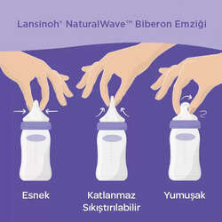 Lansinoh Natural Wave Biberon Emziği - Yavaş Akış - 4