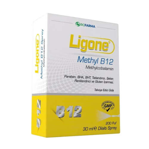 Ligone Methyl B12 Methylcobalamin Takviye Edici Gıda Dilaltı Sprey 30 ml - 1