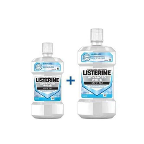 Listerine Advanced White Hafif Tat 500 ml + 250 ml HEDİYE - 1