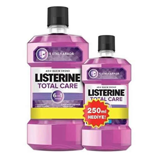 Listerine Total Care Ağız Bakım Suyu 6 Etkili 500 ml + Hediye 250 ml - 1