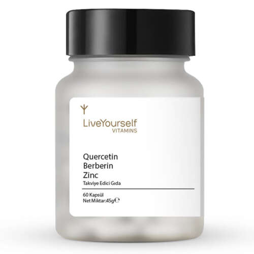 LiveYourself Quercetin Berberin Vulgaris İçeren Takviye Edici Gıda 60 Kapsül - 1