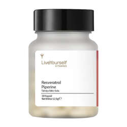 LiveYourself Resveratrol Piperine Takviye Edici Gıda 30 Kapsül - 1