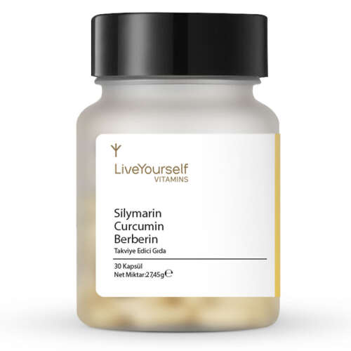 LiveYourself Vitamins Silymarin Curcumin Takviye Edici Gıda 30 Kapsül - 1