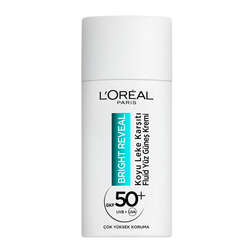 Loreal Paris Bright Reveal Koyu Leke Karşıtı Spf 50 Fluid Yüz Güneş Kremi 50 ml