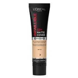 Loreal Paris Infaillible 32H Matte Cover Yüksek Kapatıcı Fondöten - 155 Soğuk Alt Ton 30 ml - 1