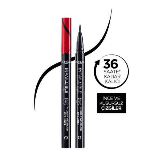 Loreal Paris Infaillible 36H Grip Micro Fine Eyeliner 01 Obsidian - Siyah - 2