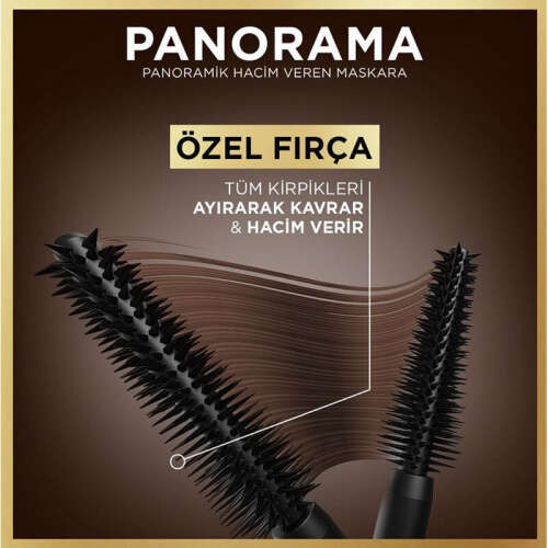 Loreal Paris Panorama Hacim Veren Maskara 9.9 ml - Dark Brown - 3