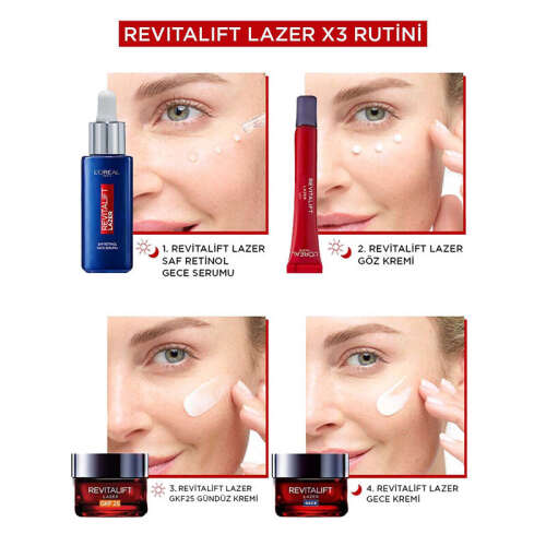 Loreal Paris Revitalift Lazer X3 Leke ve Kırışıklık Karşıtı Bakım GFK 25 50 ml - 9