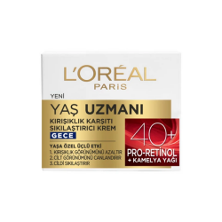 Loreal Paris Yaş Uzmanı 40+ Kırışıklık Karşıtı Sıkılaştırıcı Gece Kremi 50 ml - 1