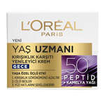 Loreal Paris Yaş Uzmanı Kırışıklık Karşıtı Gece Bakım Kremi 50 ml - Thumbnail