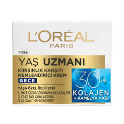 Loreal Paris Yaş Uzmanı Kırışıklık Karşıtı Nemlendirici Gece Kremi 50 ml