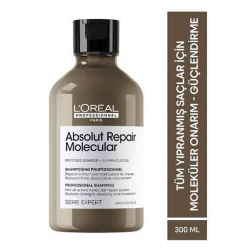 Loreal Professionel Absolut Repair Molecular Yıpranmış Saçlar İçin Şampuan 300 ml - 2