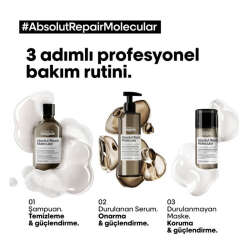 Loreal Professionel Absolut Repair Molecular Yıpranmış Saçlar İçin Şampuan 300 ml - 4