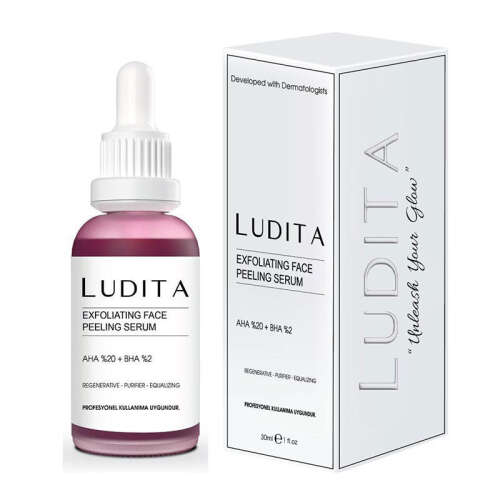 Ludita Cilt Tonu Eşitleyici Yüz Peeling Kırmızı Serum 30 ml - 1