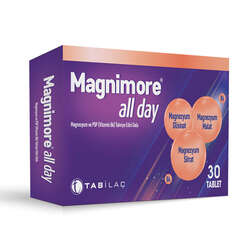 Magnimore All Day Magnezyum ve P5P (Vitamin B6) Takviye Edici Gıda 30 Tablet