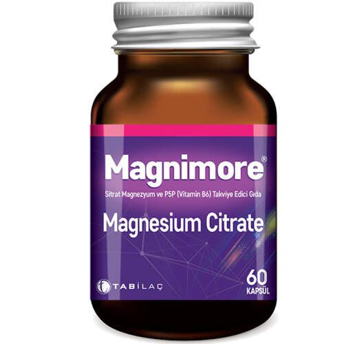 Magnimore Magnesium Citrate ve P5P (Vitamin B6) 60 Kapsül - 1