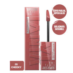 Maybelline New York Super Stay Vinyl Ink Likit Parlak Ruj - 35 Cheeky - 3