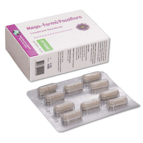 Mega-Farma Passiflora Takviye Edici Gıda 30 Tablet - 1