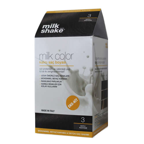 Milk Shake Milk Color Kalıcı Saç Boyası 3 - Koyu Kestane - EKO KİT - 1