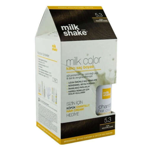 Milk Shake Milk Color Kalıcı Saç Boyası 5.3 - Açık Kestane - KÖPÜK HEDİYE - 1