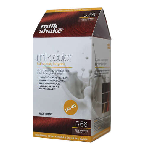 Milk Shake Milk Color Kalıcı Saç Boyası 5.66 - Açık Kestane Yoğun Kızıl - EKO KİT - 1