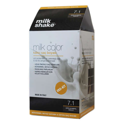 Milk Shake Milk Color Kalıcı Saç Boyası 7.1 - Orta Kumral Küllü - EKO KİT - 1