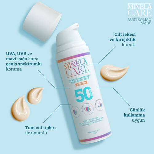 ​Minela Care Spf 50 Renkli Nemlendirici Yüz Güneş Kremi 70 gr - 3